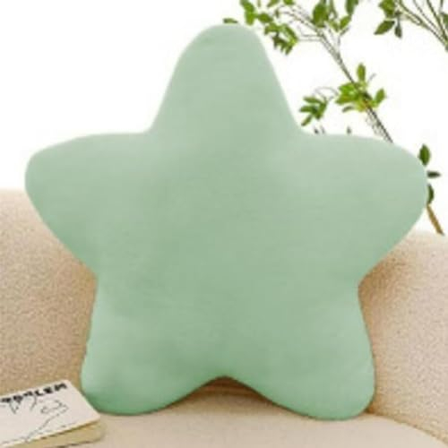Bettschlange Kuschelkissen Kinder, Stern Kinderkissen, Weiche Flauschige Sternenkissen, Kissen Kinderzimmer Sternform Dekokissen für Mädchen & Jungen Zuhause Schlafzimmer,Hellgrün,40x40cm