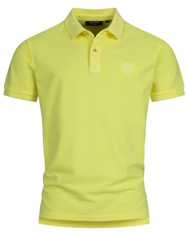 Indicode Herren INJorah Poloshirt aus 100% Baumwolle | Herrenpoloshirt Polokragen Baumwollshirt Neon Yellow, L