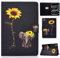 ONETHEFUL Hülle Book Cover Etui für iPad Pro 11 Zoll M4 (2024) SchutzHülle PU Leder Tablet Tasche Case Huelle mit Ständer - Gänseblümchen-Elefant