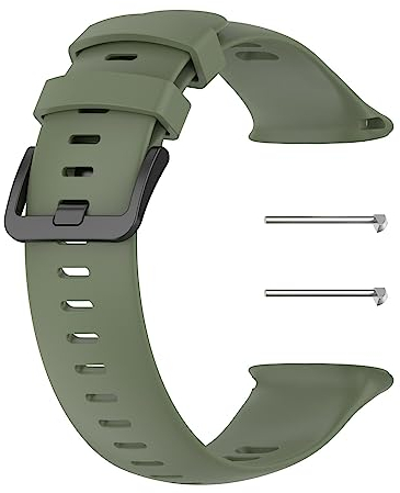 Silikon Uhrenarmbänd Kompatibel mit Polar Vantage V2, Wasserdicht Weiche Ersatzriemen, Weiches Silikon Ersatzarmband Sportarmband für Damen Herren, Armeegrün
