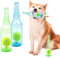Cxqbsmy 2 PCS Squeaky Dog Toys, Tennis Ball, Dental Care Teeth Cleaning & Interactive Toys for Large & Small Dogs