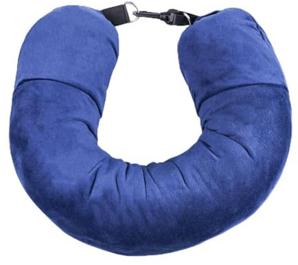 Cuscino da viaggio imbottito, cuscino da viaggio imbottito, cuscino per il collo per vestiti, comodo senza riempimento, borsa da viaggio portatile con chiusura a cerniera per Airpl