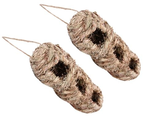 PAMINGONO 2pièces Nids à Oiseaux Décoratifs Tissés Main De Nichoirs pour Oiseaux Extérieur Maisons De Nuit Et Petits Animaux