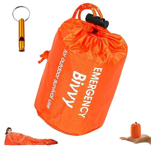 Saco de Dormir Emergencia Impermeable Ligero Equipo de Supervivencia Manta Bolsas Mantas Termica de Aluminio para Cámping Excursionismo Trekking
