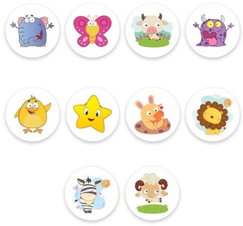 10 Pcs Potty Training Stickers, 10 Styles Color Changing Pee Stickers, Reusable Potty Training Magic Stickers Animal Toilet Target Potty Stickers for Boys Girls Toddlers (10 Patterns)