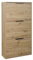 Composad | Scarpiera della Linea ESPRESSO Doppia Profondità, con 3 Ribalte, Scarpiera Salvaspazio, Ingresso, Ripostiglio, Portascarpe, (LxAxP) 65x119,5x25 cm, Colore Rovere Oak Mielato, Made in Italy