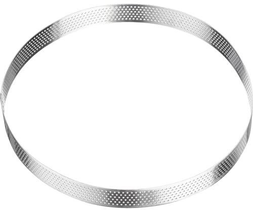 Westmark Tarte-Rahmen – Perfekte Tarte- und Quicheformen – Gleichmäßiges Backergebnis dank Perforation – Silber, Ø 20 cm