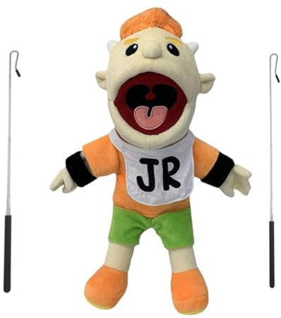 SML Jeffy Hand Puppet 40cm XL Ventriloquist Dummy, Professional Movable Mouth & Soft Plush, Educational Funny Kids Toy, Interactive Entertainment for Boys Girls Birthday Gift | (Junior)