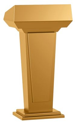 Moderne Pult-Bühne Stand mit offenem Speicher für Kirchen und Empfang Elegante Gold-Finish