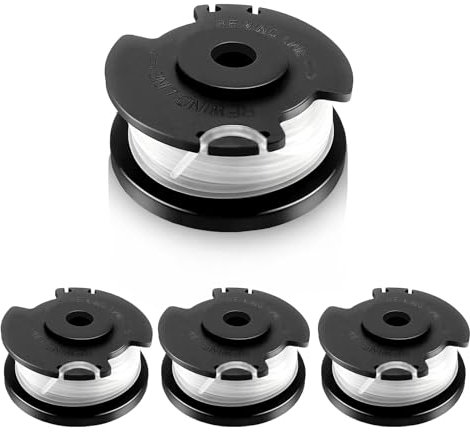 CHIHOLEN 4 Stück Rasentrimmer Fadenspule Kompatibel Mit Einhell TLE-03,Ersatzfadenspule für Einhell GE-CT 18/28 Li, GE-CT 18/28 Li TC, GE-CT 18/260 Li, Ø1,6mm-4,9m Länge(4 Spule)