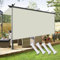 Telo Vela Ombreggiante 6 x 8 m Protezione Solare Raggi UV Telo Ombreggiante Tenda da Sole Protezione Raggi UV Antivento con Occhielli per Patio Pergola Cortile-Sabbia, bianco