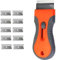 Cleaning Scraper Tool Set – Plastic Razor Blade Scraper for Glass, Oven, Ceramic Hob & Windows – Non-Scratch Blade Scraper with 10 Replacement Blades – Sticky Label, Paint & Tar Remover
