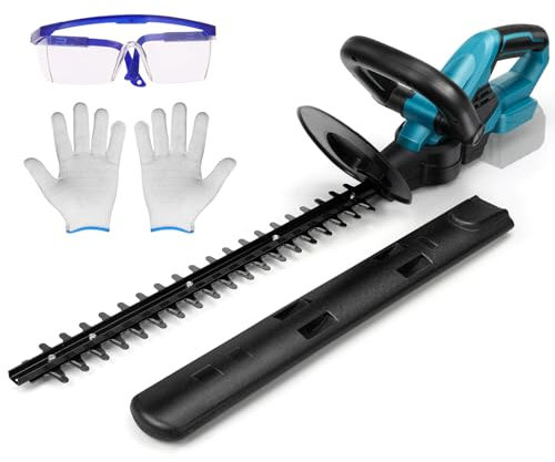 20'' Akku Heckenschere mit 2X 2000 mAh Akku, Hand Strauch und Grasschere, 2000 U/min (L)