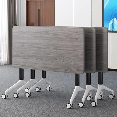 Klappbarer Tisch, 3er-Pack klappbares Konferenztisch-Set, mobiler Bürotisch, vielseitiger Computerarbeitsplatz für Besprechungsräume und Klassenzimmer, graue Farbe, 120 x 60 x 75 cm