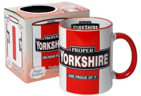 Proper Yorkshire Mug Mug - Gift Boxed Football Cup - Present Idea for Fan Supporter Christmas for him