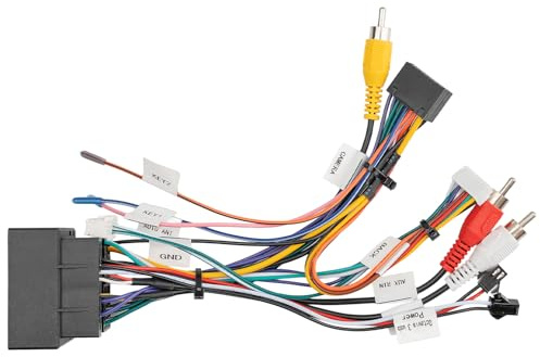 52 PIN Kabelbaum ISO Stromkabel Adapter für VW Golf 7 Skoda Android Autoradio, Universeller ISO Stecker mit Alle Kabel, Passt für Autoradio mit Canbus