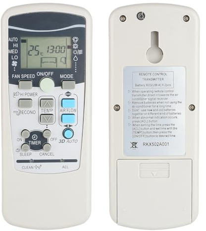 RKX502A001 Mando a Distancia Compatible con Mitsubishi Aire Acondicionado Controlador RKX502A001C RKX502A001B RKX502A001F RKX502A001G RKX502A001P RKX502A001S RKX502A017A Sustitución