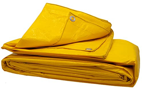 8 Ft X 10 Ft High Visibility Yellow Tarp - 3.3 oz.