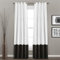 Lush Decor Gray Prima - Juego de Cortinas para Ventana de Sala de Estar, Comedor, Dormitorio (par), 54 x 84 Pulgadas, 54 Pulgadas de Ancho x 84 Pulgadas de Largo, Color Blanco y Negro