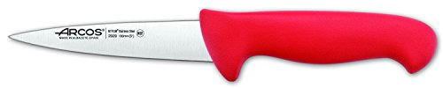 Arcos Fleischermesser und Fleischmesser aus Edelstahl 13 cm - Griff aus Polypropylen, Ideal für Schwerlastgebrauch - Rot, Serie 2900, Farbe Rot
