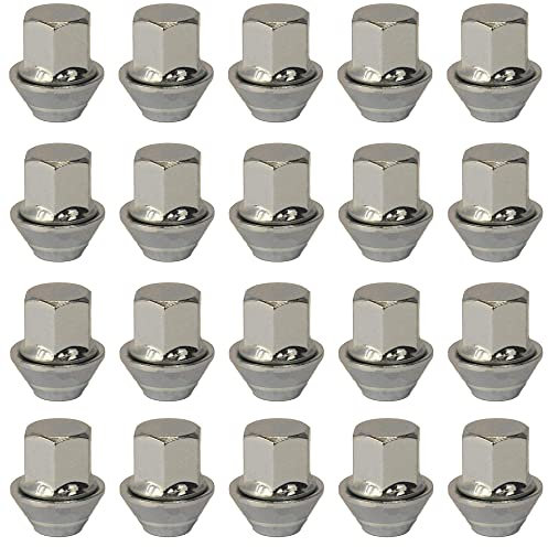 Set of 20 Alloy wheel nuts. M12 x 1.5, taper washer, 19mm hex for use with Ford alloy wheels.