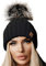 4sold Rita Damen Wurm Winter Style Beanie Strickmütze Mütze mit Fellbommel Bommelmütze HAT SKI Snowboard