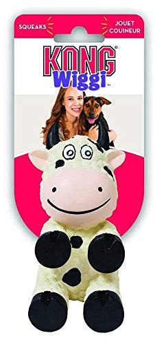 KONG Wiggi Cow Dog Toy Small - 1 Pack - Pack of 2