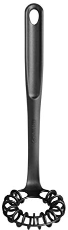 GastroMax - Fouet de cuisine facile d'utilisation et ergonomique - Forme spirale anti-grumeaux - Plastique solide sans BPA qui passe au lave-vaisselle - Noir