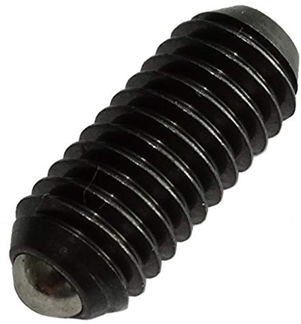 AERZETIX - C43463 - Satz mit 2 Schrauben - Kugellager Auflagen mit Druckfeder - mit Schlitz Größe M6 - Länge 14 mm - aus brüniertem Stahl