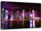 Feeby Wanddeko Stadt bei Nacht Leinwandbild Kunstdruck Architektur Violett 90x60 cm