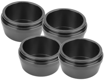 Akozon Auto Nabenkappen, 4 Stück 56 mm, Nabenabdeckung aus Aluminiumlegierung, Zubehör für modifizierte Felgen mit 56 mm Senkbohrung (Schwarz)
