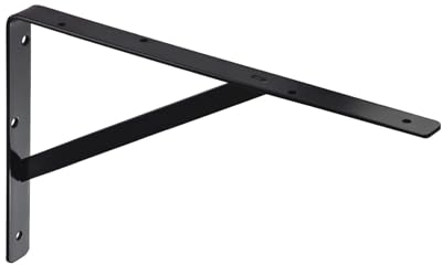 Gedotec Schwerlastwinkel ATHENA 1 Stück Regalwinkel I Tiefe 300 mm I Schwerlastkonsole Schwarz I Wandhalterung Regal Tragkraft 300kg I Winkel Metall massiv | Regalträger | Wandmontage Konsole