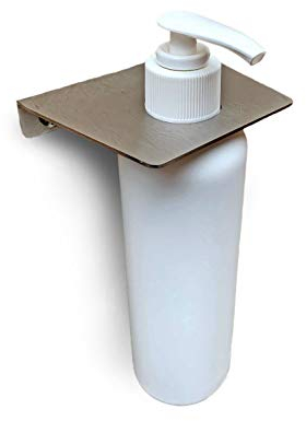 Hand soap, soap bottle wall bracket or hands sanitiser dispenser wall mounted bracket holder (Stainless Steel)