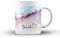 iCaseDesigner Personalised Watercolour Marble Name with Heart Ceramic Mug - 4. Blue & Purple