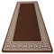 PHP Carpet Runners for Hallways Non-Slip Long & Wide Heavy-Duty Plain Super Absorbent Area Rugs, Stair Carpet and Kitchen Anti-slip Floor Mats - Greeky Rug (Brown &Cream, 80 x 300 cm - Long Runner)