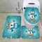 oneforus Badvorleger Set,Weihnachten Schneemann Toilettenvorleger Set 3-teilig rutschfeste und weiche Badematten WC-Sitzmatte Badvorleger waschbar