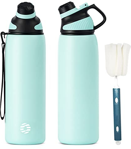 Fjbottle Gourde Isotherme avec Couvercle Magnétique - 400ml/600ml/800ml/1L/1.5L - Bouteille Isotherme Étanche sans BPA, Gourde Inox Bouche Standard, Gourde Enfant pour Sport, Gym, Voyage