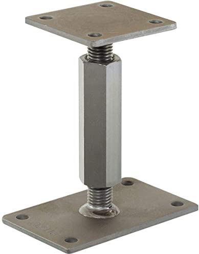 Gartenwelt Riegelsberger Pitzl Pfostenträger höhenverstellbar Rechts/Links Gewinde Made in Germany (Höhe: 142-207 mm)