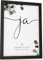 Papierschmiede® Personalisiertes Bild: JA Wort mit Namen, Datum und Ort | DIN A5 (15x21 cm) Bilderrahmen wählbar | Hochzeitsspruch, Personalisiert Bild Hochzeit, Paar Poster „Wedding Ja“