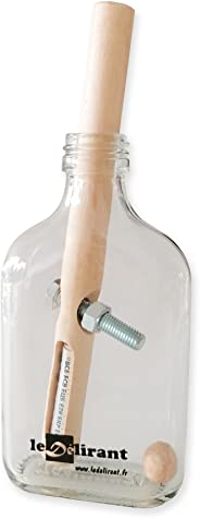 Casse-Tête du Cigare et de la Bouteille. Réussirez-Vous à libérer Le Cigare sans casser la Bouteille ? Jeu Puzzle, difficulté 4/6, 14 Ans et +. Marque française LEDELIRANT, idée de Cadeau Original.