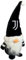 hermet Juventus F.C, Gnomo Natalizio, Gnomo Decorazione Natalizia, Bianco e Nero, Altezza 57 cm, Prodotto Ufficiale Juventus