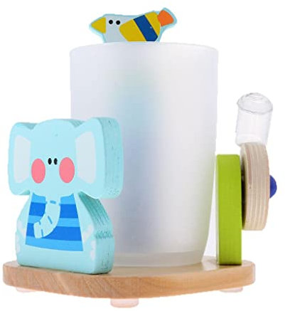 misppro Zahnbürstenhalter für Kinder, mit 3-Minuten-Timer, Elefant