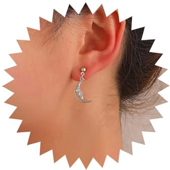 TseenYi Orecchini A Luna Piccoli Orecchini A Mezzaluna In Argento Orecchini A Mezzaluna A Goccia Gioielli Per Donne E Ragazze Regali