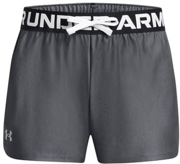 Under Armour Short Play Up Solid pour Femme, Gris (Gris foncé) - Argenté métallisé, M