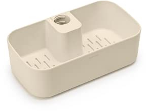 Brabantia - ReNew Caddie de Douche - Gain de Place - Supporte 2 kg - Montage Mural - Anti-Corrosion - Sans Perçage - Matériel de Fixation Inclus - Soft Beige - 24,4 x 13,3 x 7,5 cm