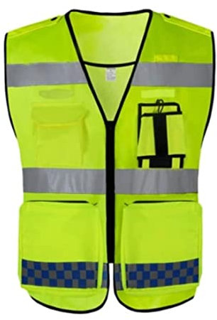 Gilet Réfléchissant Gilet Haute Visibilité Combinaison Réfléchissante En Tissu Oxford, Gilet De Sécurité Réfléchissant Jaune Fluo Avec Bandes Réfléchissantes Gilet de Sécurité (Color : A, Size : Lar