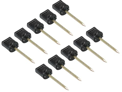 PATIKIL Bogenschießen Zielstifte 10 Stück Scheibennägel Manganstahl Legierung Nägel Aufnahme Zielstift Fixiert Bogensport Zubehör für Zielscheibe Bogenschießen Halten Papierfläche Schwarz