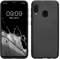 kwmobile Case kompatibel mit Samsung Galaxy A20e Hülle - Schutzhülle aus Silikon metallisch schimmernd - Handyhülle Metallic Grau