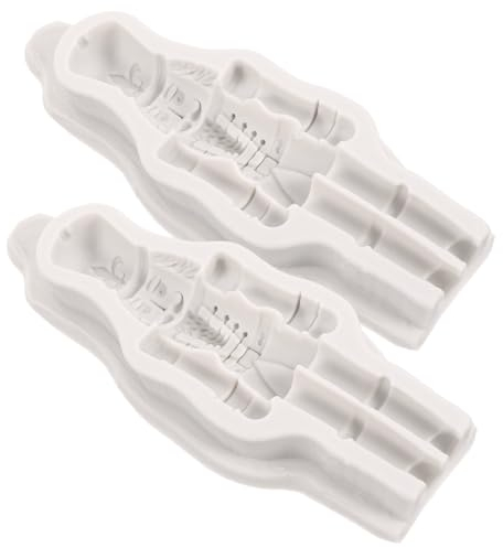 EXCEART 2 Stück Silikon Nussknacker Soldatenform Silikonform Zum Basteln 3D Silikonform Nussknacker Soldatenform Gussform Silikonformen Epoxidform Silikagel Kuchenform Weihnachten
