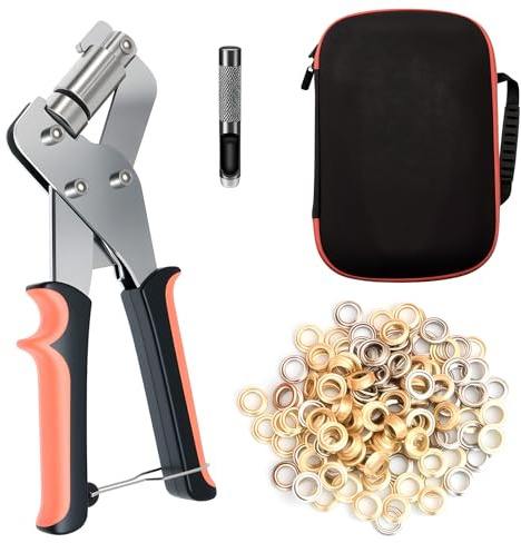 ZYLJHZ 300Pcs 3/8 Inch Grommet Eyelet Pliers Kit, 10mm Fastener Set